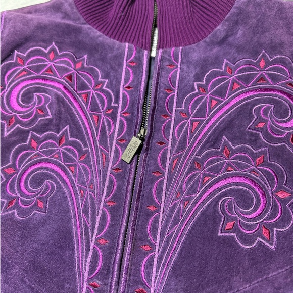 Bob Mackie Purple Wearable Art Jacket - Picture 6 of 9